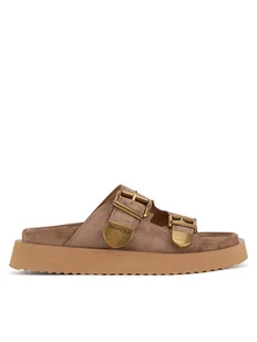 Badura Klapki CYCLAMEN-80033-25 Beżowy - Klapki i japonki damskie - miniaturka - grafika 1