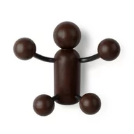 Wieszaki i stojaki - UMBRA wieszak ścienny WOODY WALL HOOK czarny/orzechowy - miniaturka - grafika 1