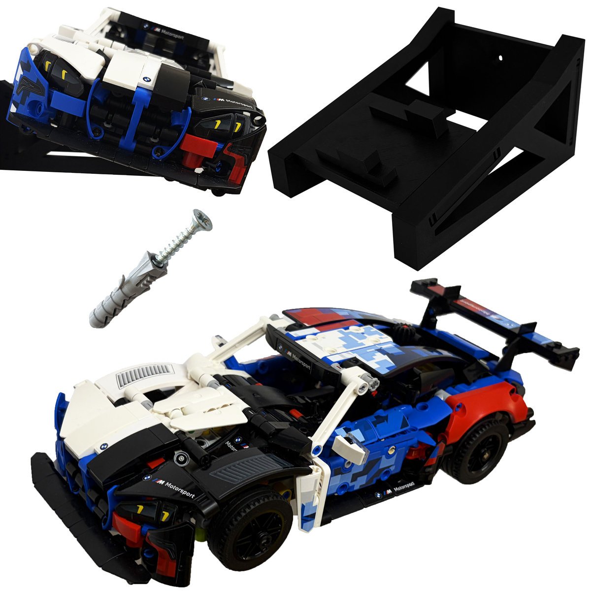 Uchwyt ścienny Drewlandia do zestawu LEGO Technic 42226 - BMW M4 GT3 EVO