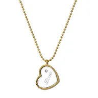 Naszyjniki - Naszyjnik damski z serduszkiem, złoty kolor - Manoki - miniaturka - grafika 1
