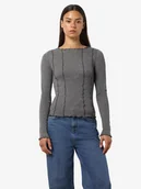 Koszulki i topy damskie - Noisy may Koszulka w kolorze szarym - miniaturka - grafika 1