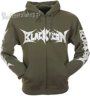 bluza BLACK ICON - CONQUEROR zielona, rozpinana z kapturem (HZICON058OLV)-S - Bluzy męskie - miniaturka - grafika 1