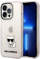 Etui i futerały do telefonów - Karl Lagerfeld KLHCP14XCTTRI iPhone 14 Pro Max 6,7" hardcase różowy/pink Transparent Choupette Body - miniaturka - grafika 1