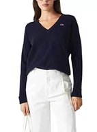 Swetry damskie - Lacoste Damski sweter Af9554, marynarski, UK 14 - miniaturka - grafika 1