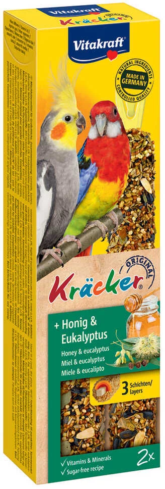 Vitakraft Krakersy dla papug falistych - Miód i eukaliptus