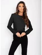 Bluzki damskie - Elegancka bluzka z kokardami z tyłu LUNED - czarna - miniaturka - grafika 1