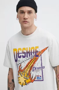 DC t-shirt bawełniany Showtime męski kolor beżowy z nadrukiem ADYZT05344 - Koszulki męskie - miniaturka - grafika 1