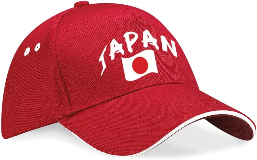 CZAPKA Z DASZKIEM JAPONIA CZERWONA ROZMIAR UNIWERSALNY