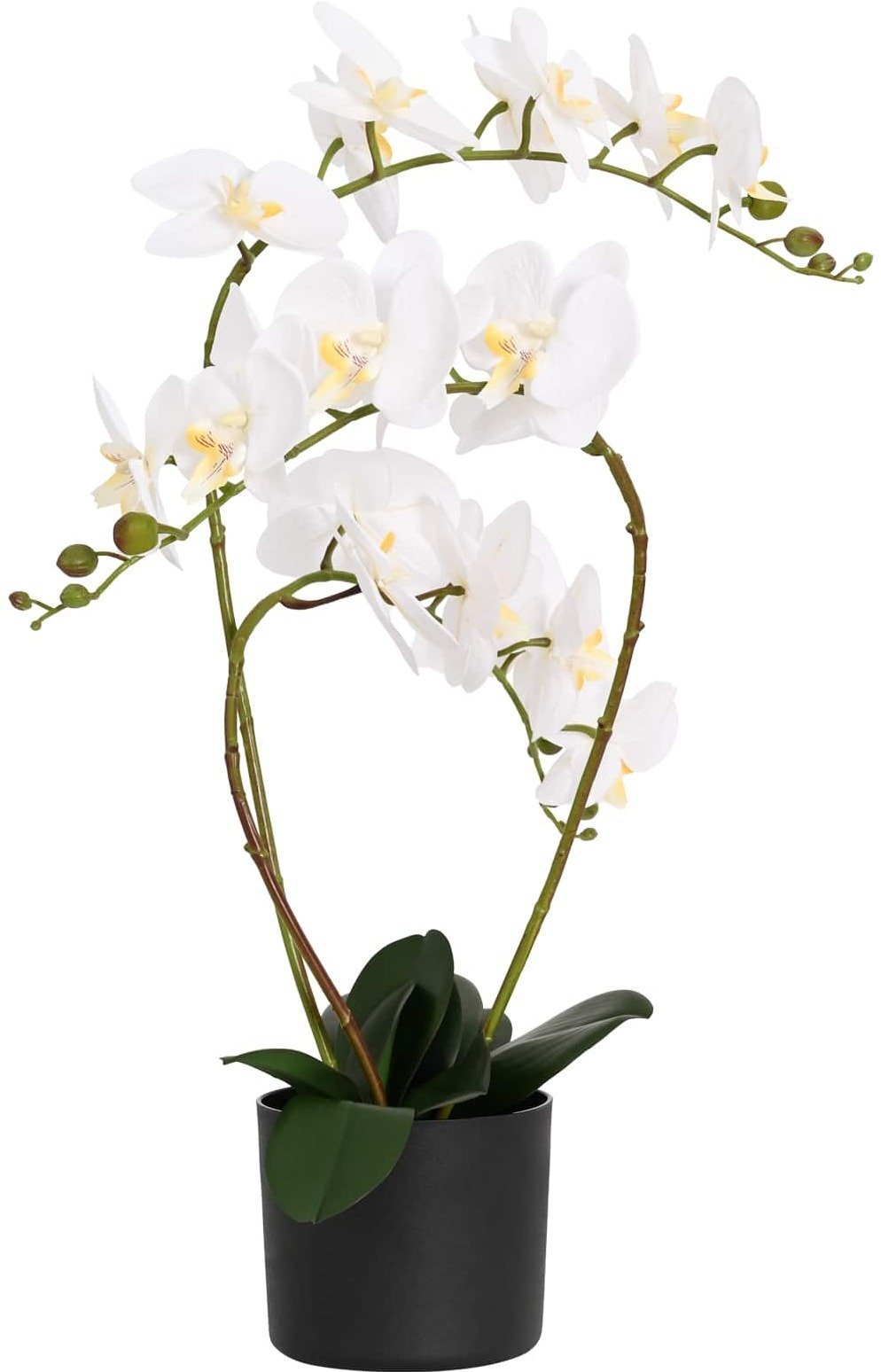 vidaXL vidaXL Sztuczny kwiat orchidei w doniczce Biały 45 x 15 x 65 cm