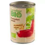 Koncentraty warzywne, przeciery - Carrefour Bio Ekologiczne pomidory pelati 400 g - miniaturka - grafika 1