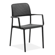 Krzesła - D2.Design Krzesło Bora z podłokietnikami czarne 28340 - miniaturka - grafika 1