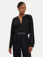 Bluzki damskie - Tommy Hilfiger Bluzka WW0WW43364 Czarny Regular Fit - miniaturka - grafika 1