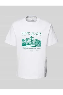T-shirt z nadrukiem z logo - Pepe Jeans - Koszulki męskie - miniaturka - grafika 1