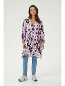 Bluzki damskie - Kaffe Tunika "Victoria" w kolorze jasnoróżowo-czarnym - miniaturka - grafika 1