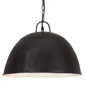 Lampy sufitowe - VidaXL Industrialna lampa wisząca, 25 W, czarna, okrągła, 41 cm, E27 320543 - miniaturka - grafika 1