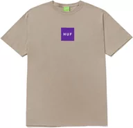 Koszulki męskie - t-shirt męski HUF BOX LOGO TEE Sand - miniaturka - grafika 1