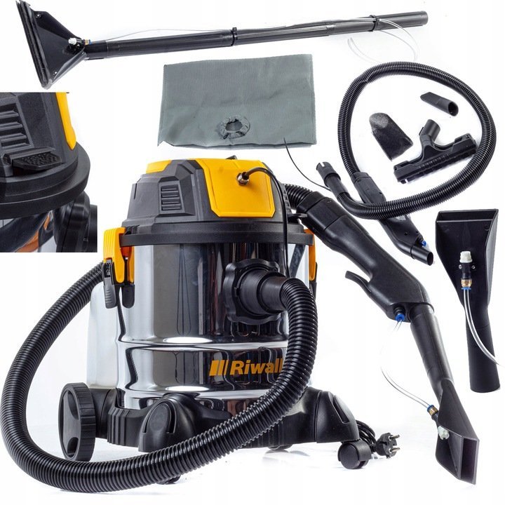 Odkurzacz Piorący Riwall Hartmann 3.0 ROP-02 Do Dywanów Tapicerki Mocny Wąska Ssawka