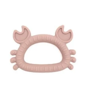 Gryzak niemowlęcy silikonowy KRAB Różowy - Gryzaki dla dzieci - miniaturka - grafika 1