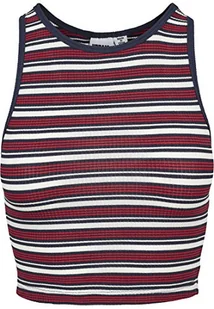 Urban Classics Damska bluzka z prążkowanymi paskami, wielokolorowy (granatowy/biały/szary 01312), L - Bluzki damskie - miniaturka - grafika 1