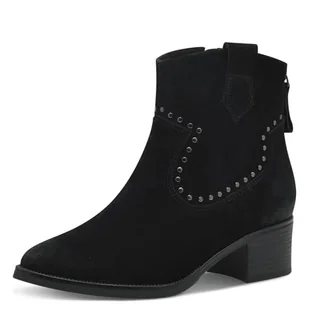 Marco Tozzi Damskie botki Zip+Slip 2-25000-43 modne kozaki, czarne, 38 EU, czarny, 38 EU - Kozaki damskie - miniaturka - grafika 1