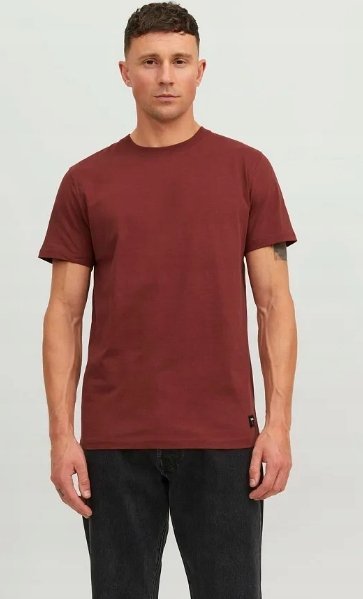 Royal Denim Division T-Shirt Męski Brązowy Gładki M Jgr