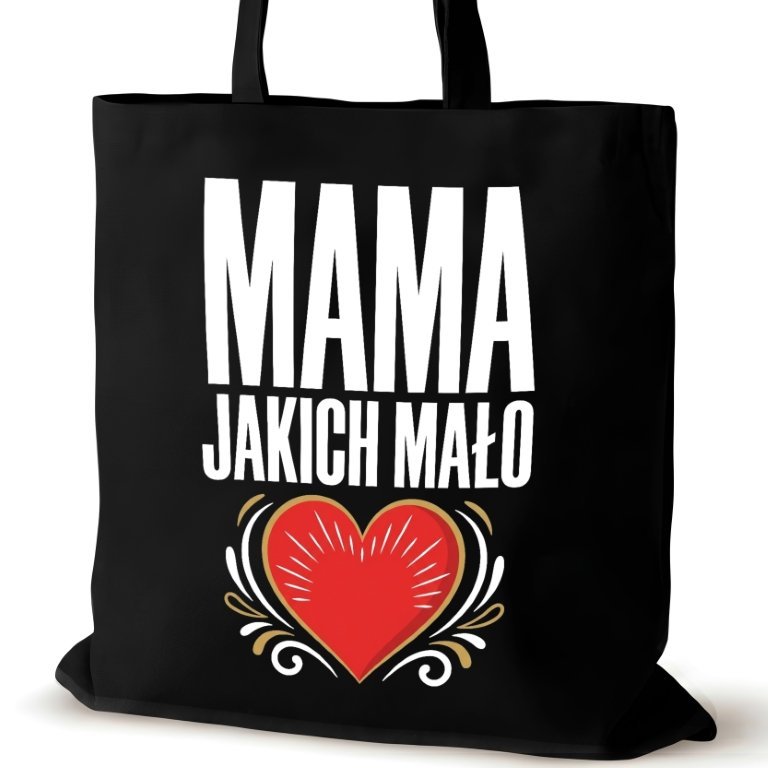 Torba bawełniana czarna dla MAMY na ramię śmieszna walentynki pracy