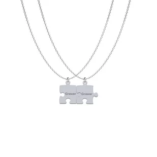 Naszyjnik Puzzel Przyjaźni srebro925 GRAWER - Naszyjniki - miniaturka - grafika 1