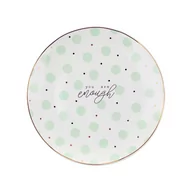 Talerze - Talerz deserowy Florina Mint Dots 20 cm - miniaturka - grafika 1
