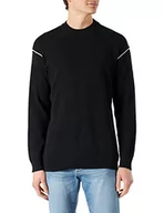 Bluzy męskie - ONLY & SONS Męska bluza ONSECHO Life RLX 5 Crew Knit CS, czarna, S, czarny, S - miniaturka - grafika 1