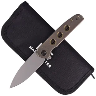 Nóż składany WE Knife Shakan LE No 172/210 Bronze Titanium, Gray Stonewashed CPM 20CV (WE20052B-2) - Noże - miniaturka - grafika 4