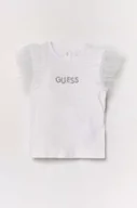 Koszulki dla dziewczynek - Guess t-shirt dziecięcy kolor biały - miniaturka - grafika 1
