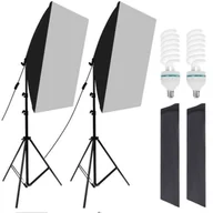 Lampy studyjne - ZESTAW LAMP STUDYJNYCH 2X SOFTBOX 50X70 CM 105W - miniaturka - grafika 1
