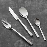 Zestawy sztućców - Dekoria Sztućce Fiori Platinum dla 6 osób 24 części komplet 809-056 - miniaturka - grafika 1