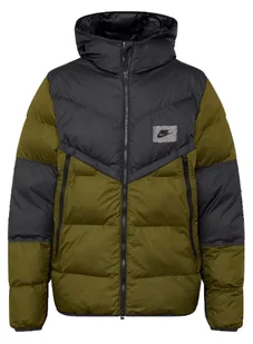 Męska zielona kurtka Nike Logo z kapturem DX2040-011 S - Kurtki męskie - miniaturka - grafika 1