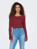 Swetry damskie - ONLY Sweter w kolorze bordowym - miniaturka - grafika 1