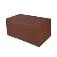 Pufy i podnóżki - Pufa prostokątna 80x40 cm eko skóra kolor brązowy - miniaturka - grafika 1