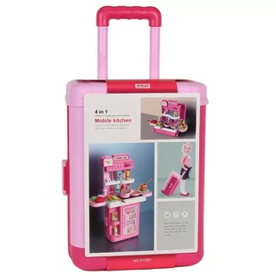 Kuchnia 4w1 w walizce na baterię z oświetleniem i akcesoriami MEGA CREATIVE Uniwersalny - Zabawki AGD - miniaturka - grafika 1