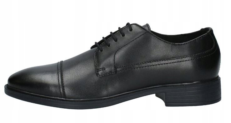 GEOX U024WB MĘSKIE PÓŁBUTY CZARNE SKÓRZANE 41 2J3A