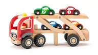 Samochody i pojazdy dla dzieci - WoodyLand laweta z samochodami wyścigowymi # z wartością produktów powyżej 89zł! - miniaturka - grafika 1