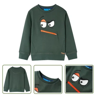 Bluza dziecięca - ciemnozielona - 104 - Bluza Dla Dziecka - Bluzy dla dziewczynek - miniaturka - grafika 1