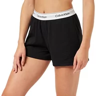 Spodenki damskie - Calvin Klein Damskie szorty do spania, Czarny, XL - miniaturka - grafika 1