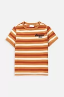 Koszulki dla chłopców - Coccodrillo t-shirt bawełniany dziecięcy kolor brązowy wzorzysty - miniaturka - grafika 1