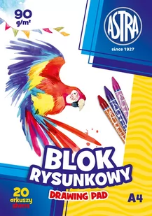 ASTRA Blok rysunkowy Astra A4 90g 106119001 - Szkolne artykuły papiernicze - miniaturka - grafika 1