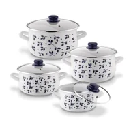 Zestawy garnków i patelni - ZESTAW GARNKÓW EMALIOWANYCH TADAR MEDES 8 EL - miniaturka - grafika 1