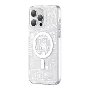 Kingxbar PQY Geek Series magnetyczne etui iPhone 14 Plus MagSafe srebrne - Etui i futerały do telefonów - miniaturka - grafika 1