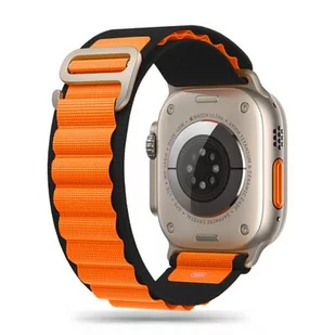 Tech-Protect Pasek Nylon Pro do Apple Watch 4/5/6/7/8/SE/Ultra 42/44/45/49mm Czarno-pomarańczowy - Akcesoria do smartwatchy - miniaturka - grafika 1