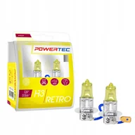 Żarówki samochodowe - Żarówki samochowe Powertec Retro H3 12V Duo żółta barwa świateł do auta - miniaturka - grafika 1