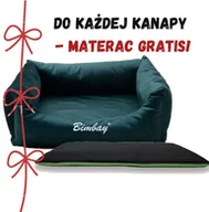 Legowiska dla psów - BIMBAY - Kanapa zamszowa ZIELEŃ rozm. 1 65x50cm + materac GRATIS! - miniaturka - grafika 1