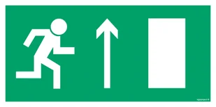 AC052 WYJŚCIE EWAKUACYJNE PRAWOSTRONNE PROSTO, TS - PŁYTA TD FOTOLUMINESCENCYJNA; (600X300MM) - Systemy ekspozycyjne i znaki informacyjne - miniaturka - grafika 1