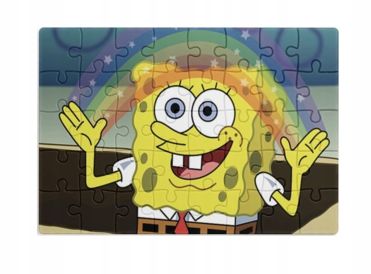 PUZZLE SPONGEBOB SKALMAR BAJKA A3 252 el z Nadrukiem + IMIĘ #83